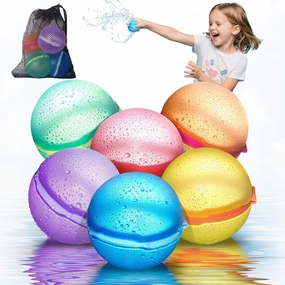 Upgrade Reusable Water Balloons, Magnetic Silicone Refillable Water splash balls,Quick-Fill, Durable & Leak-Proof, Perfect for Outdoor Summer Water Fun
