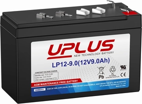 UPLUS 12 Volt 9Ah Rechargeable AGM Battery, LP12-9 SLA Battery with F2 Terminals, Replaces 12V 7.2ah 8AH Batteries fit for APC UPS, Cyberpower Backup System, Electric Scooter, Kids Motor Car etc.