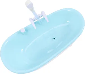 Vaguelly Miniature Doll Bathtub Toy Electric Sprayer Cute Pretend Play Accessory for Boy Girl for Fun and Landscapes Design for Endless Imagination