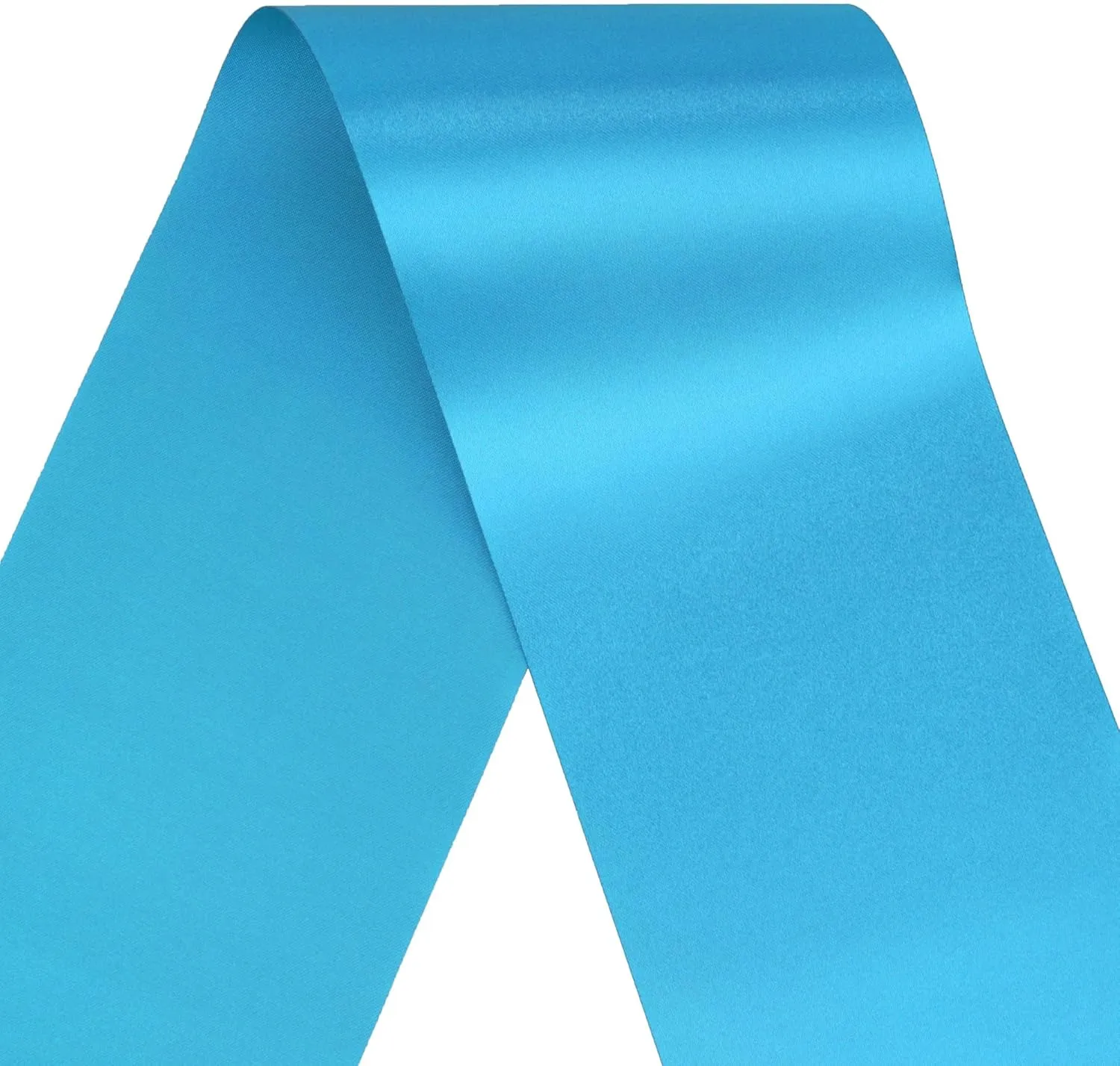 VATIN 4 Inch x 22 Yards Wide Baby Blue Satin Solid Ribbon for Grand Opening, Ceremony, Decoration