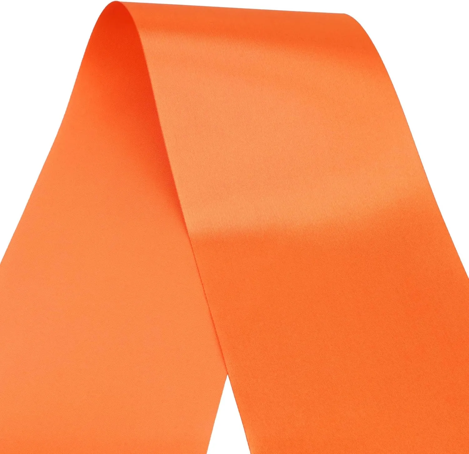 VATIN 4 Inch x 22 Yards Wide Orange Satin Solid Ribbon for Grand Opening, Ceremony, Party & Festival Decoration