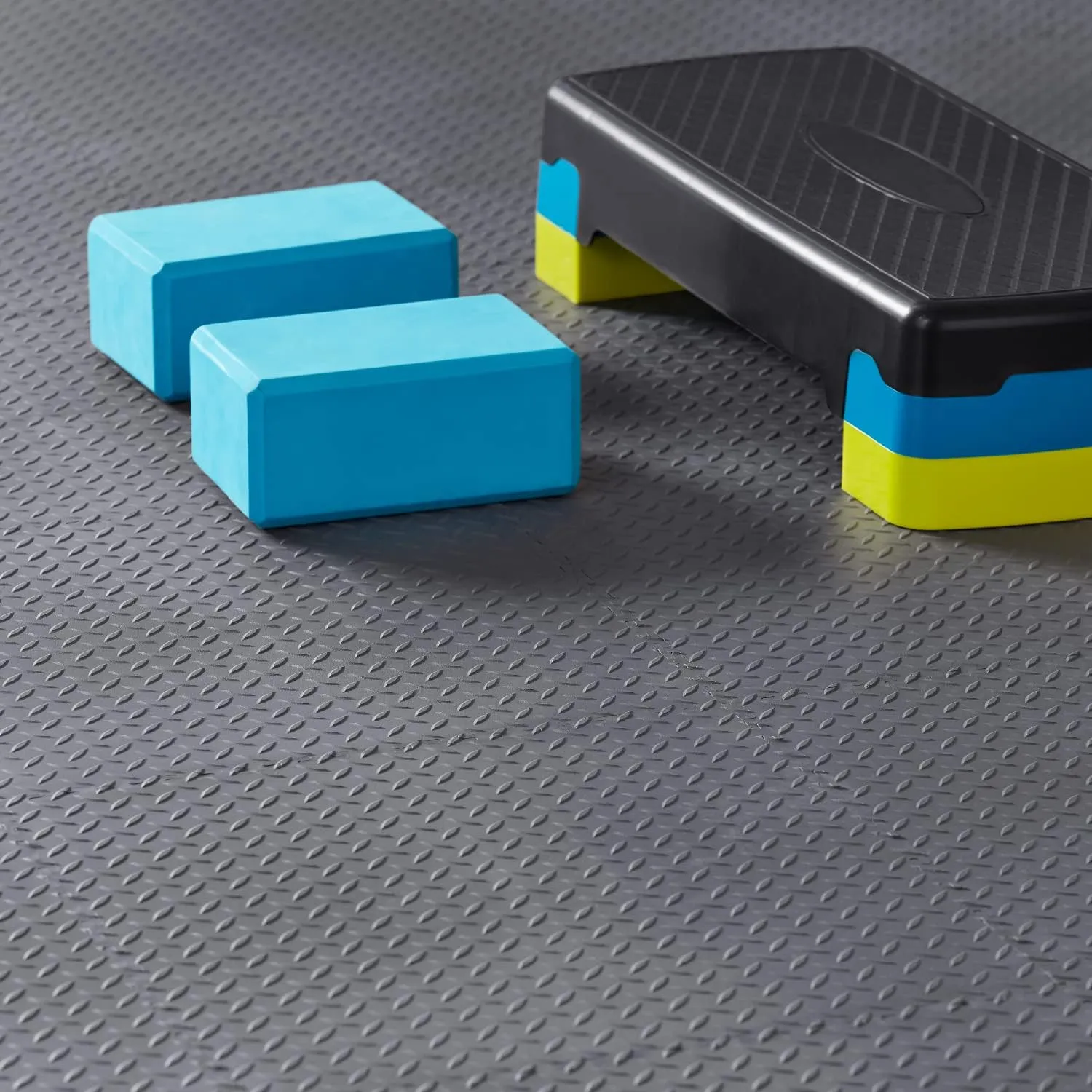 VERSATEX Garage Floor 18 x 18 inch Square Rubber Interlocking Floor Tiles for Home Gym, Garage Flooring, Trade Show Flooring, Basement Tiles