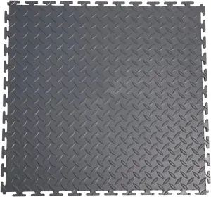 VERSATEX Garage Floor 18 x 18 inch Square Rubber Interlocking Floor Tiles for Home Gym, Garage Flooring, Trade Show Flooring, Basement Tiles