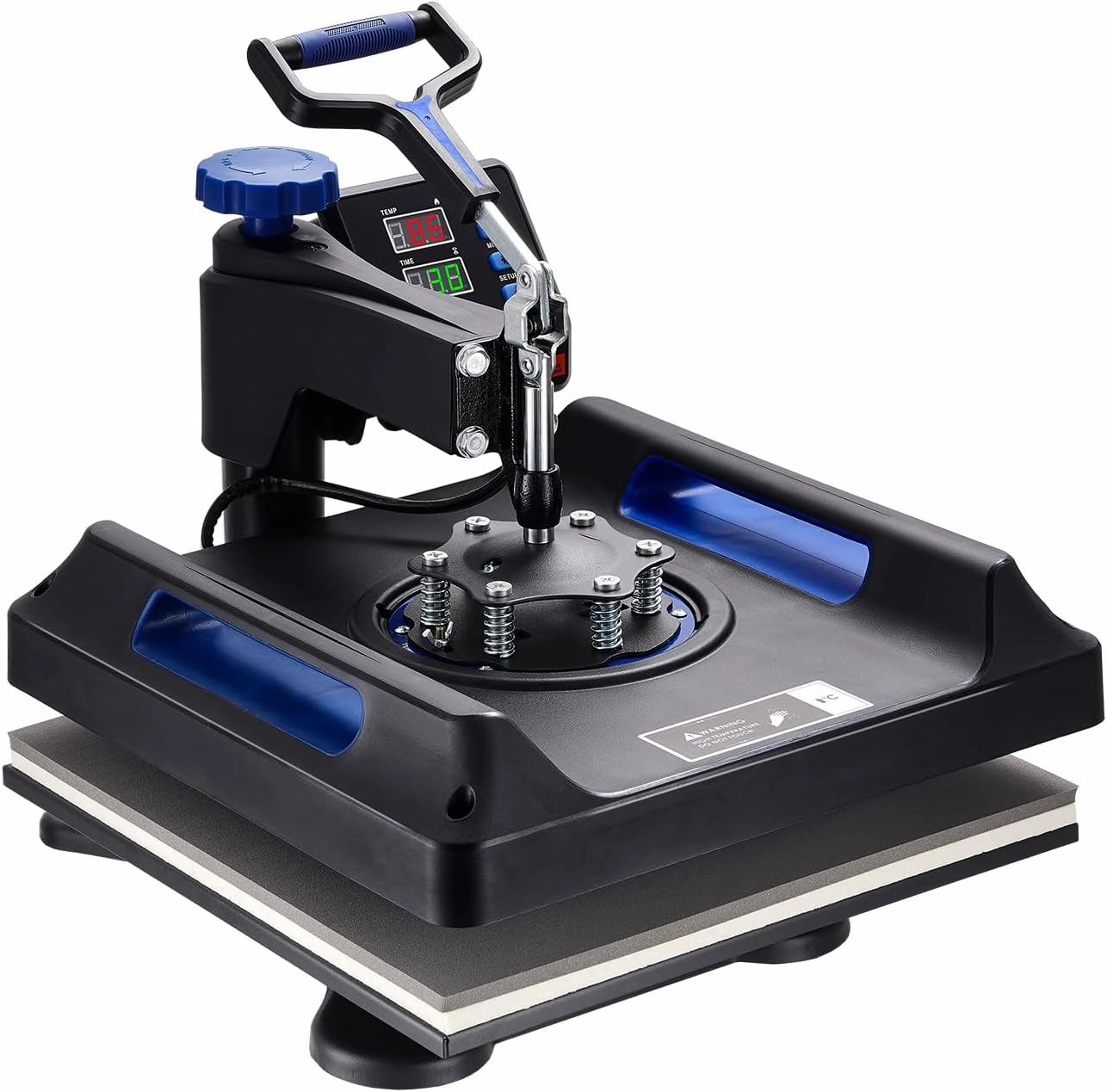 VEVOR 5 in 1 Heat Press-15x15 Inch Heat Press Machine with Tumbler Press Hat Press,360° Rotation Swing-Away Digital Control Multifunction for T-Shirts, Tumblers,Mugs,Hats, Plates