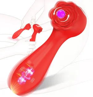 Vibrator Rose Sex Toy for Women - Vibrator Wand with 10 Vibrating Modes, Sex Toys for Women Sexual Pleasure Tools Rechargeable Waterproof, Clitoral Nipple Anal Adult Sex Toys & Games
