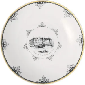 Villeroy & Boch Audun Maison Individual Pasta Bowl, Premium Porcelain, Made in Germany, 40 oz Capacity, White/Yellow/Gray