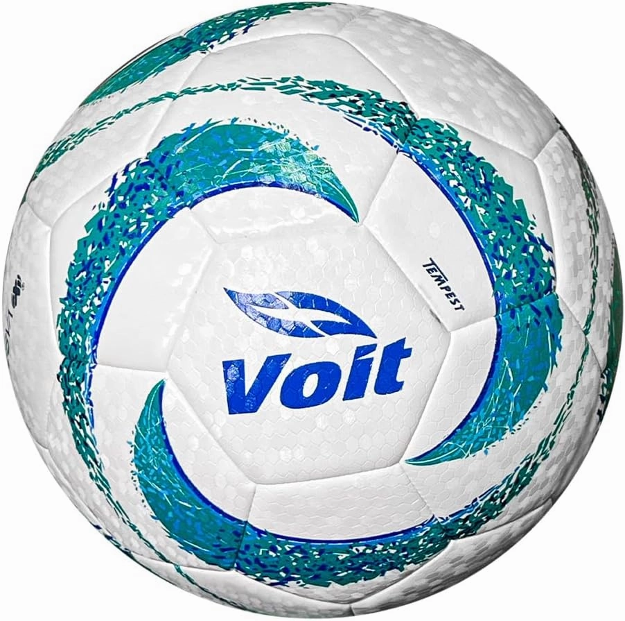 Voit Soccer Ball Hybrid Tech Tempest No. 5 Liga MX Apertura 2023, White/Blue: for Passionate Amateur Players, Built with Cutting-Edge Hybrid Tech Technology