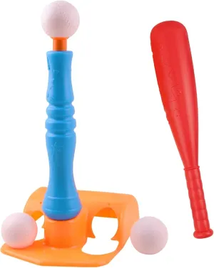 Vokodo T-Ball Set For Toddlers And Kids Baseball Tee Game Includes 1 Oversize Bat 3 Balls With Adjustable T Height To Improve Batting Skills For Preschool Children Boys Girls Sport Toys