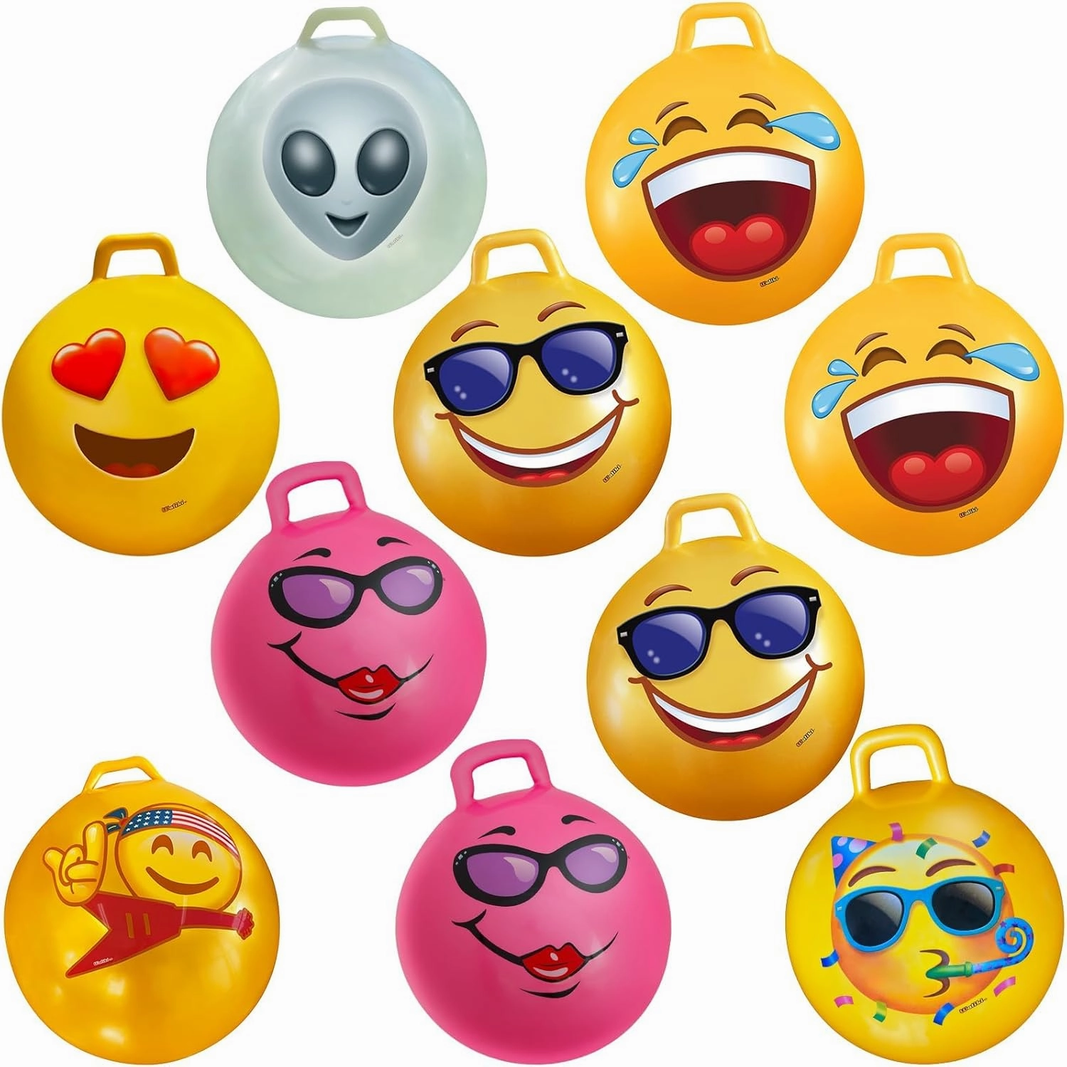 WALIKI Hopper Ball Party Pack | Set of 10 Bouncy Balls for 3 4 5 6 Year Olds | Fun Outdoor Birthday Games & Party Favors