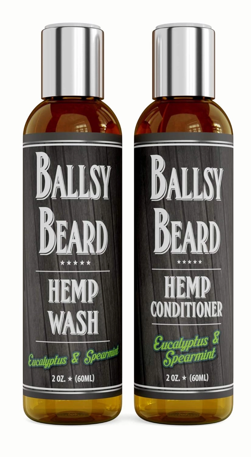Wash Shampoo & Conditioner Set for Men 2 Piece Travel Size Hair Shampoo (Eucalyptus Spearmint, 2 oz)