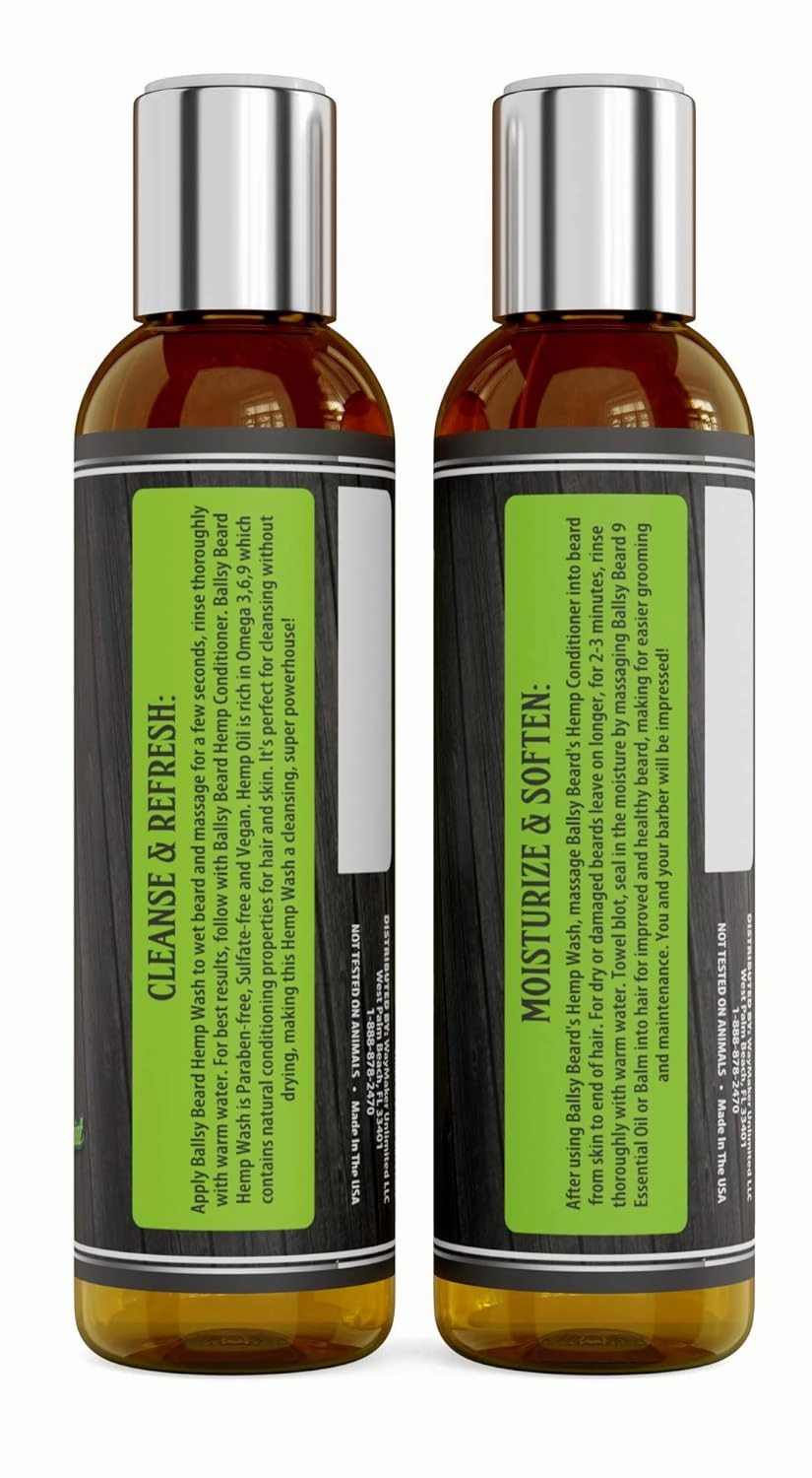 Wash Shampoo & Conditioner Set for Men 2 Piece Travel Size Hair Shampoo (Eucalyptus Spearmint, 2 oz)