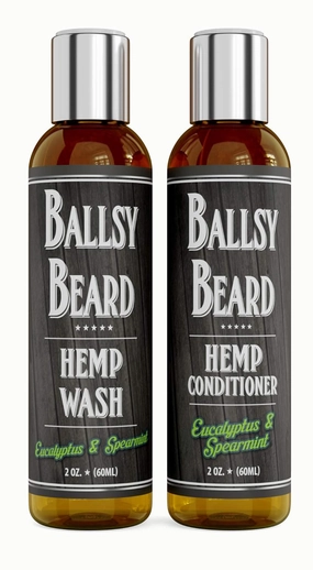 Wash Shampoo & Conditioner Set for Men 2 Piece Travel Size Hair Shampoo (Eucalyptus Spearmint, 2 oz)