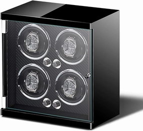 Watch Winder Watch Stand Watch Winders for Automatic Watches - Smart Watch Shaker Mechanical Watch Automatic Winding Device Household Light Luxury Colorful Atmo (Black 4)