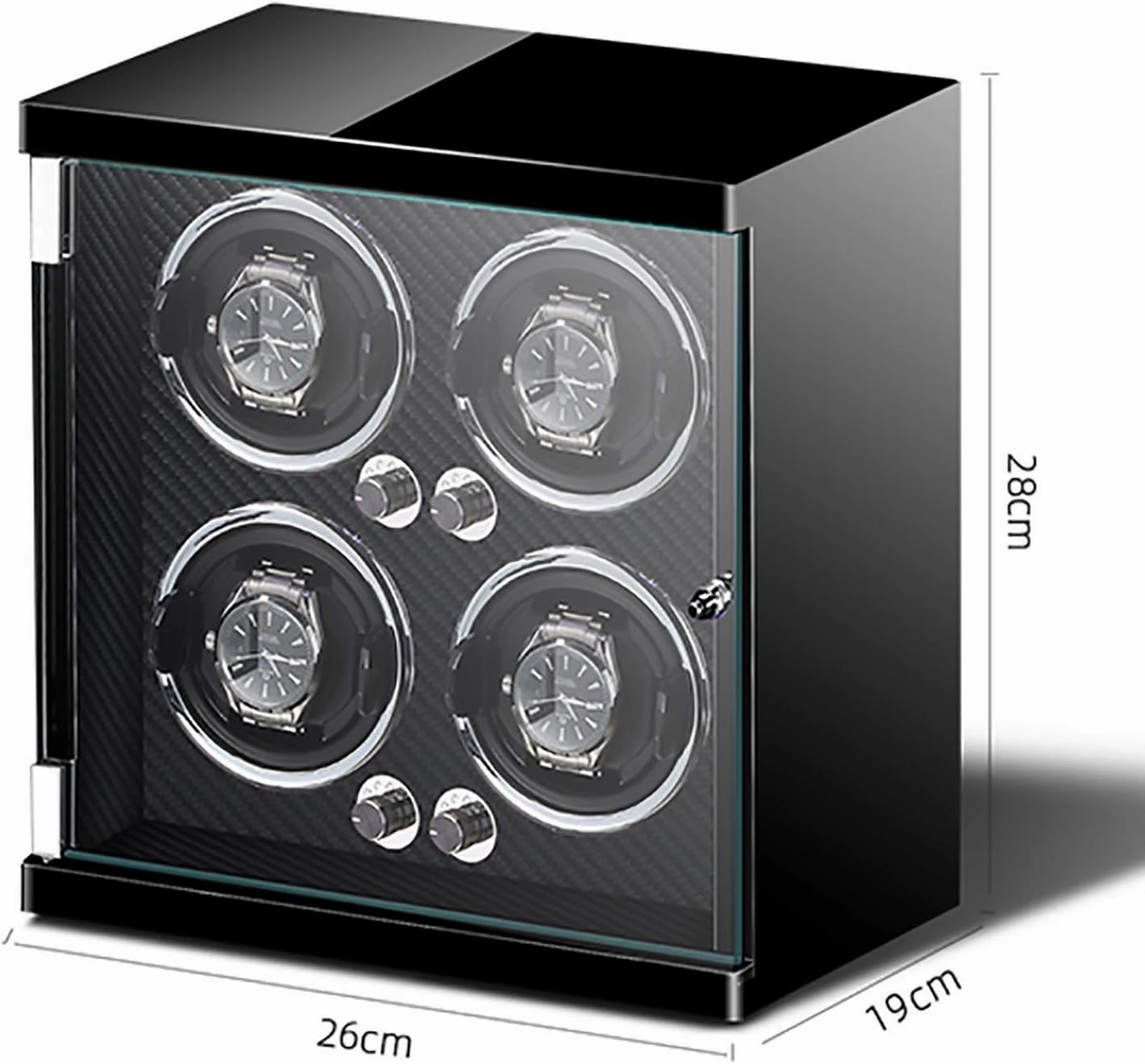 Watch Winder Watch Stand Watch Winders for Automatic Watches - Smart Watch Shaker Mechanical Watch Automatic Winding Device Household Light Luxury Colorful Atmo (Black 4)