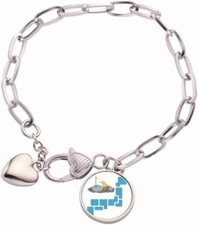 Water Resource Switch Fence Heart Chain Bracelet Jewelry Charm Fashion