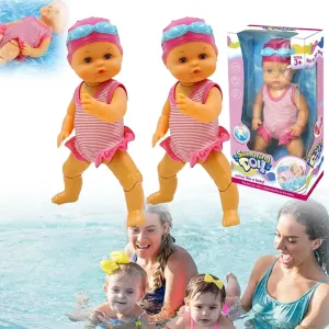 Waterproof Swimming Baby Doll,2025 New Packaging Waterproof Swimmer Doll,Backstroke Swimming Electric Water Baby for Pool,for Pool,Swimmings Babys Dolls with Goggles (2 Sets)