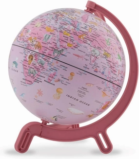 Waypoint Geographic Giacomino Kids Pink Animals 6-inch Globe, Up to Date Miniature Globe for Kids (Pink)