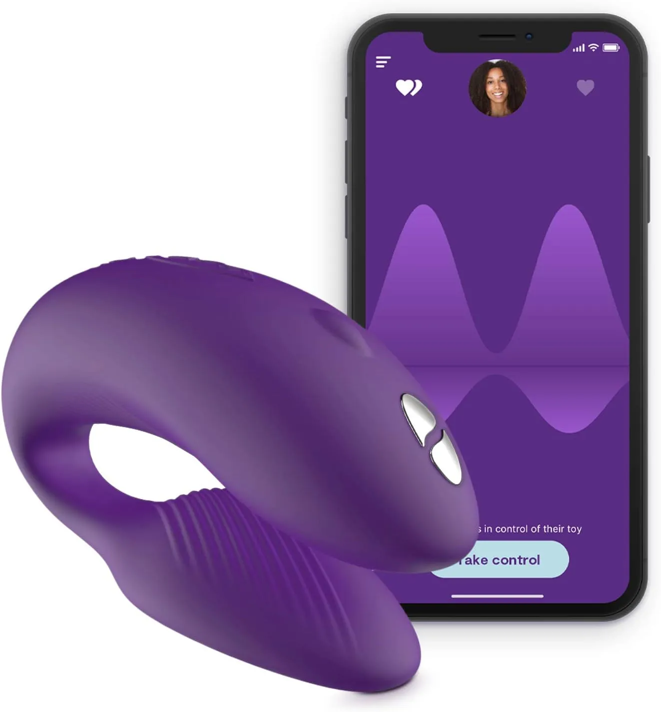 We-Vibe Chorus Vibrating Sex Toys for Couples | Remote Control Vibrator | Wearable App Controlled Adult Toys for Women | G Spot, Clit & Penis Sexual Stimulation Device | Clitoral Couples Gift |Purple