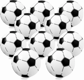 WELLVO Inflatable Soccer Beach Balls 24 Pack 12" Beach Balls Party Favors Soccer Beach Balls Bulk Summer Swimming Pool Beach Games Toys for Kids Sports Outdoor Activity Beach Party Decoration Supplies
