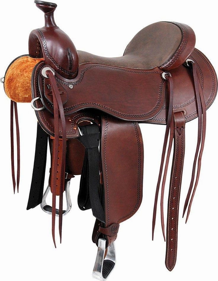 Western Barrel Racing Horse Saddles Trail Equestrian Horse Saddle Classic Quality Premium Leather Comfort for Horse Riding Size:10-18 inches Seat Available, BRL25