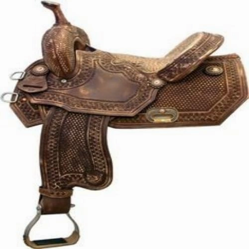 Western Barrel Racing Horse Saddles Trail Equestrian Horse Saddle Classic Quality Premium Leather Comfort for Horse Riding Size:10-18 inches Seat Available, BRL44