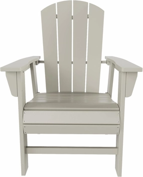 WestinTrends Malibu Malibu Outdoor Patio HDPE Plastic Adirondack Dining Chair Sand