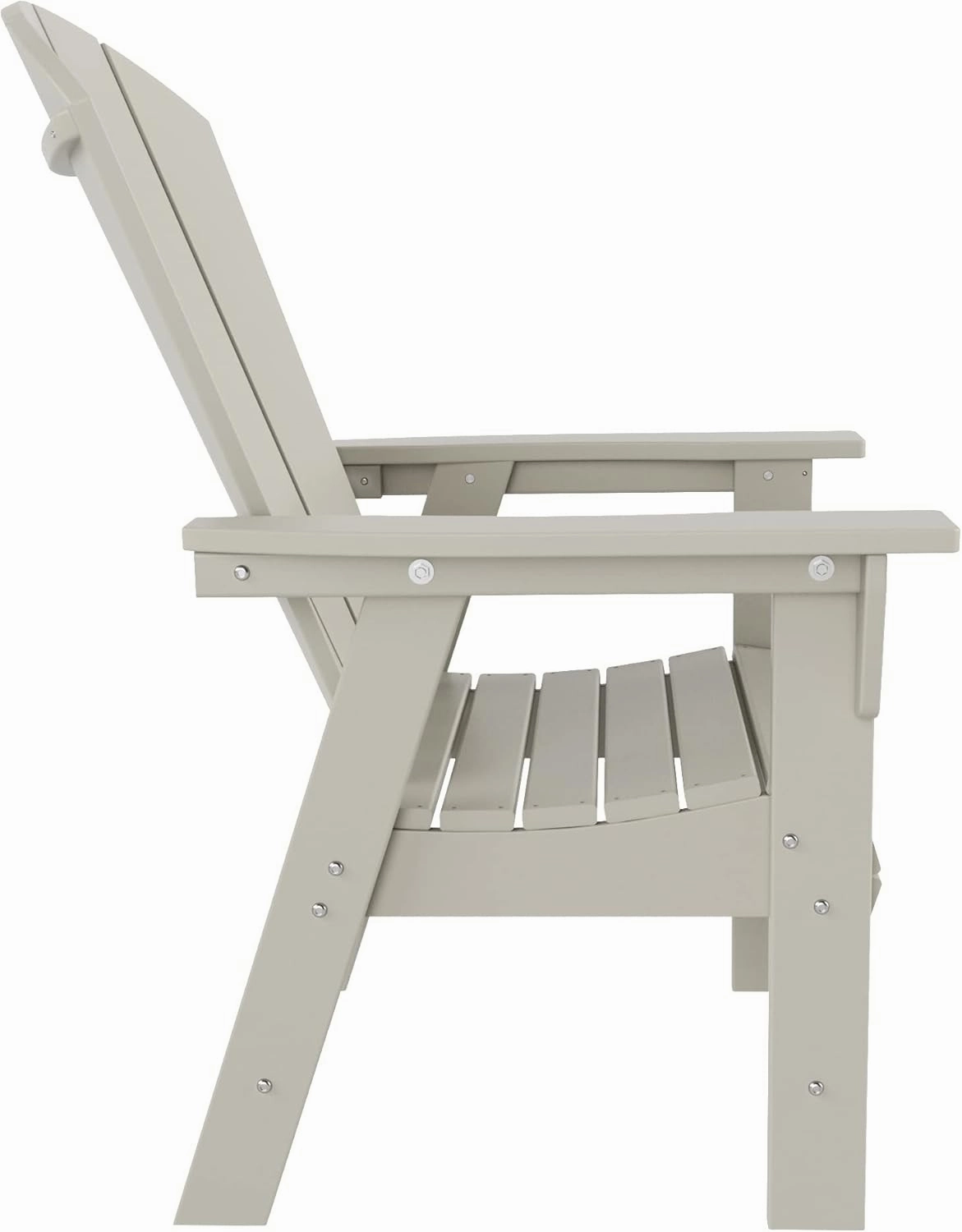 WestinTrends Malibu Malibu Outdoor Patio HDPE Plastic Adirondack Dining Chair Sand