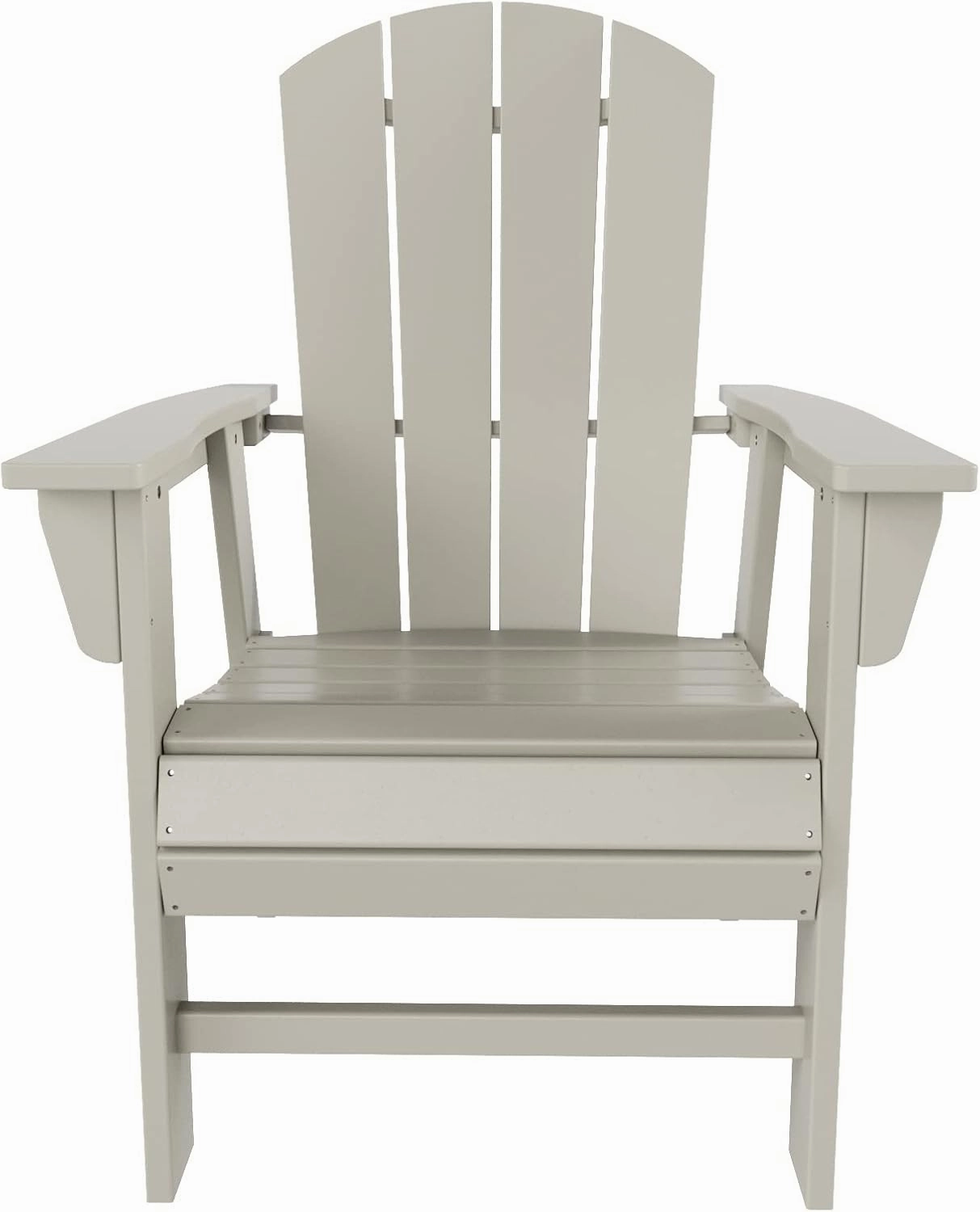 WestinTrends Malibu Malibu Outdoor Patio HDPE Plastic Adirondack Dining Chair Sand