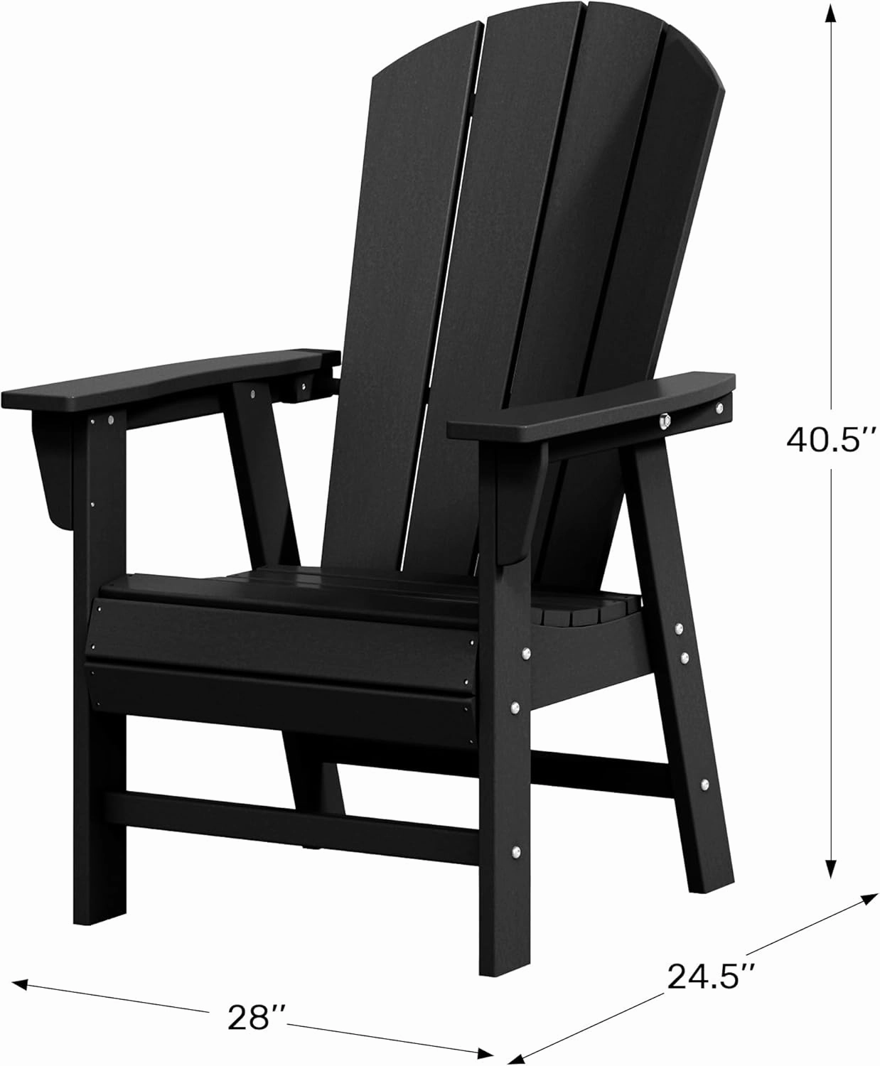 WestinTrends Malibu Malibu Outdoor Patio HDPE Plastic Adirondack Dining Chair Sand