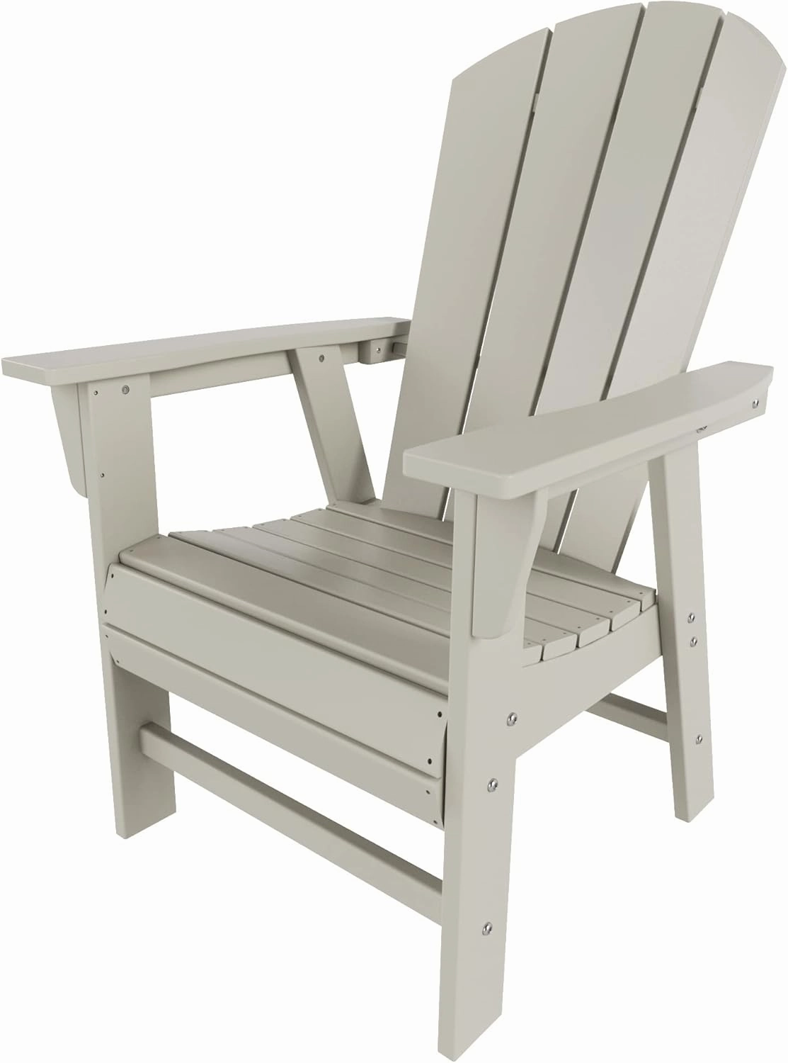 WestinTrends Malibu Malibu Outdoor Patio HDPE Plastic Adirondack Dining Chair Sand
