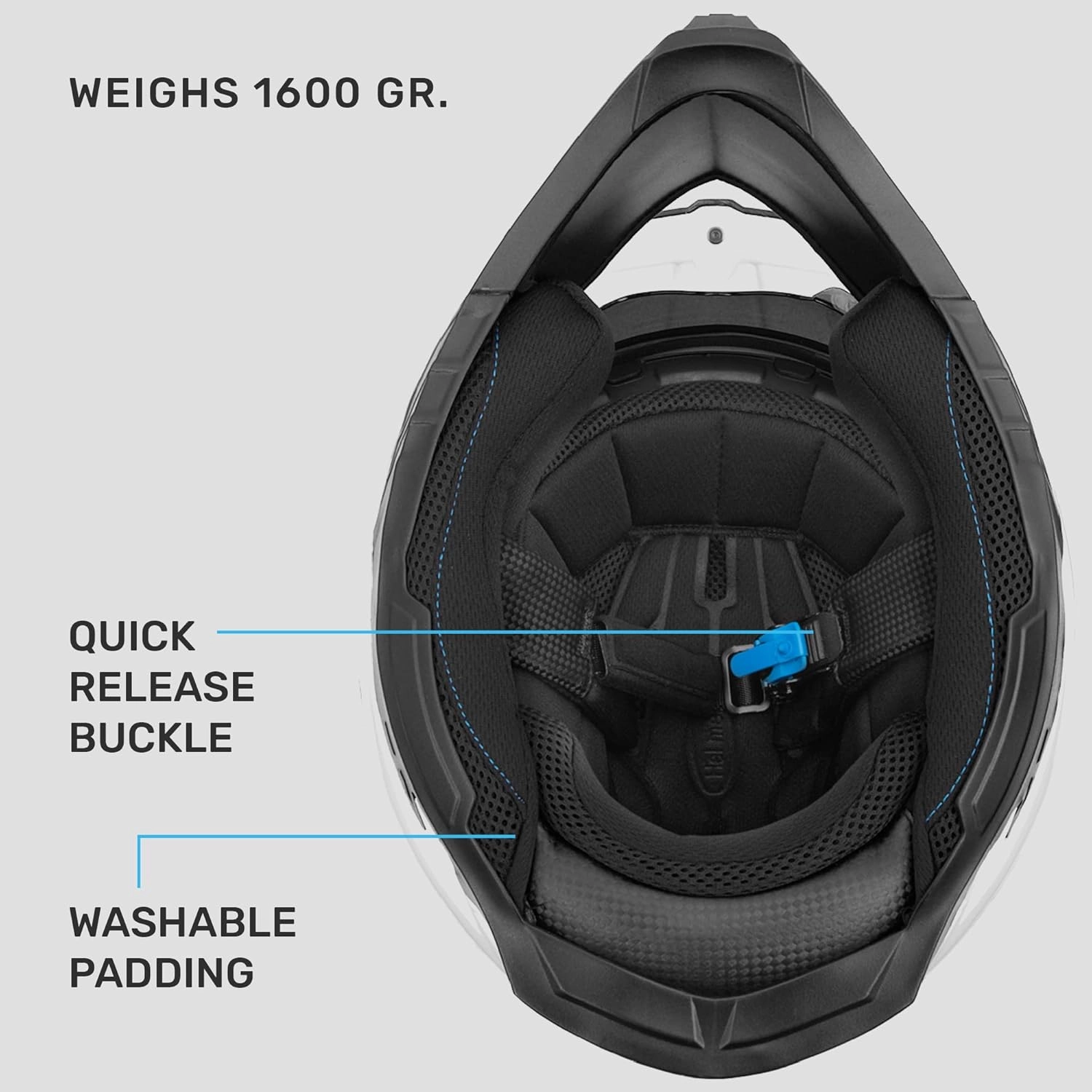 Westt Dual Sport Motorcycle Helmet Off-Road Helmets for Adults, Dual Visor Motorcycle Helmet - Full Face ATV UTV Helmet Dirt Bike Motocross Helmets DOT Approved