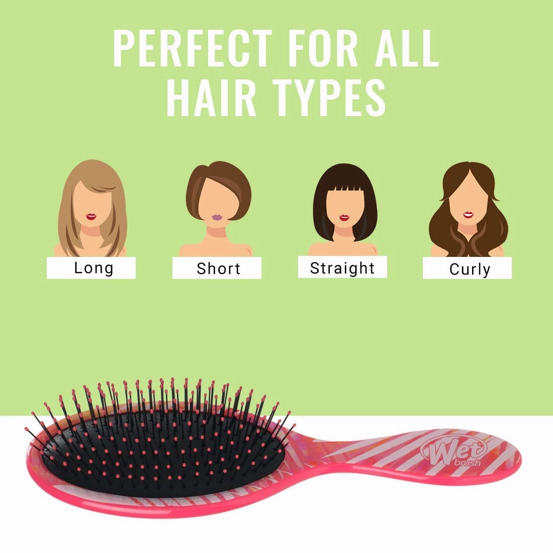 Wet Brush Original Detangler Hair Brush, Bamboo (Liquid Tropics) - Detangler Brush with Soft & Flexible Bristles - Detangling Brush for Curly Hair - Tangle-Free Brush for Straight, Thick, & Wavy Hair