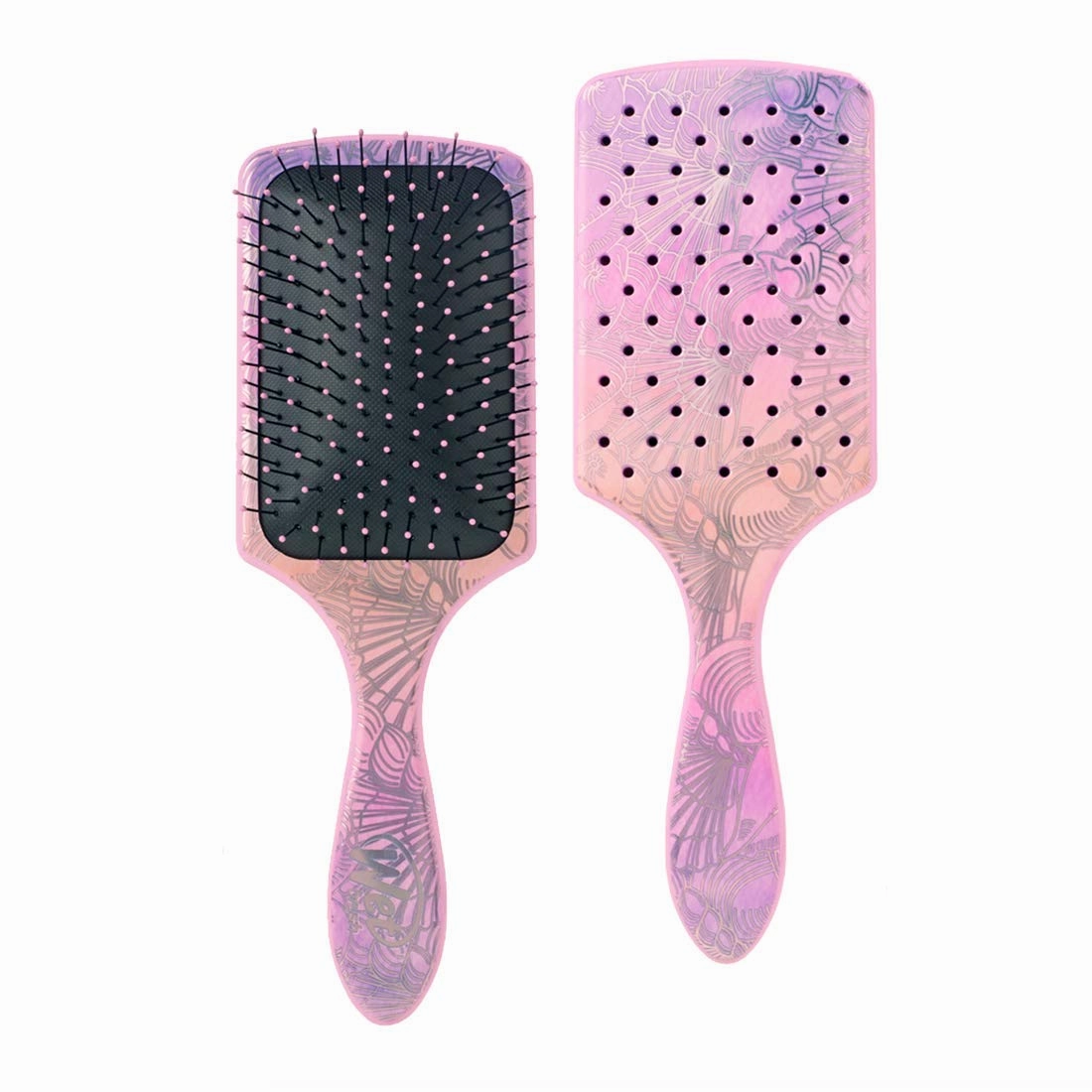 Wet Brush Paddle Detangler Hair Brush, Sea Shells - Ultra-Soft IntelliFlex Bristles with AquaVent Design - Spread Hair Treatments Evenly - Pain-Free Hair Brush for Women, Men, Wet and Dry Hair