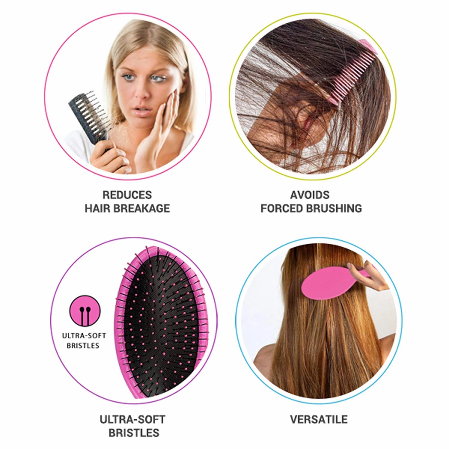 Wet Brush Speed Dry Hair Brush - Sea Shells - Vented Design and Ultra Soft HeatFlex Bristles Are Blow Dry Safe With Ergonomic Handle Manages Tangle and Uncontrollable Hair - Pain-Free