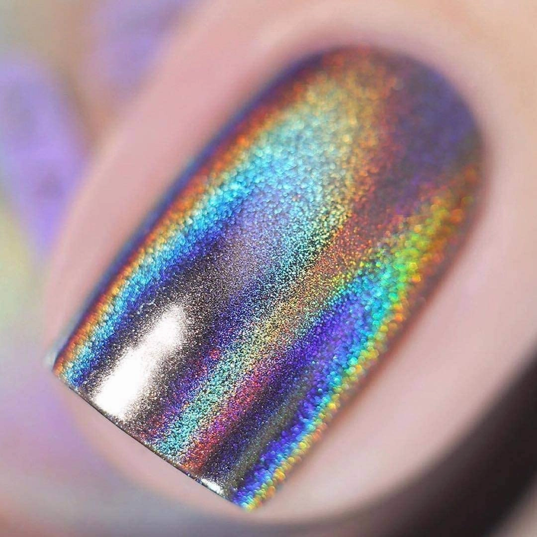 Whats Up Nails - Holographic Powder For Rainbow Unicorn Nails