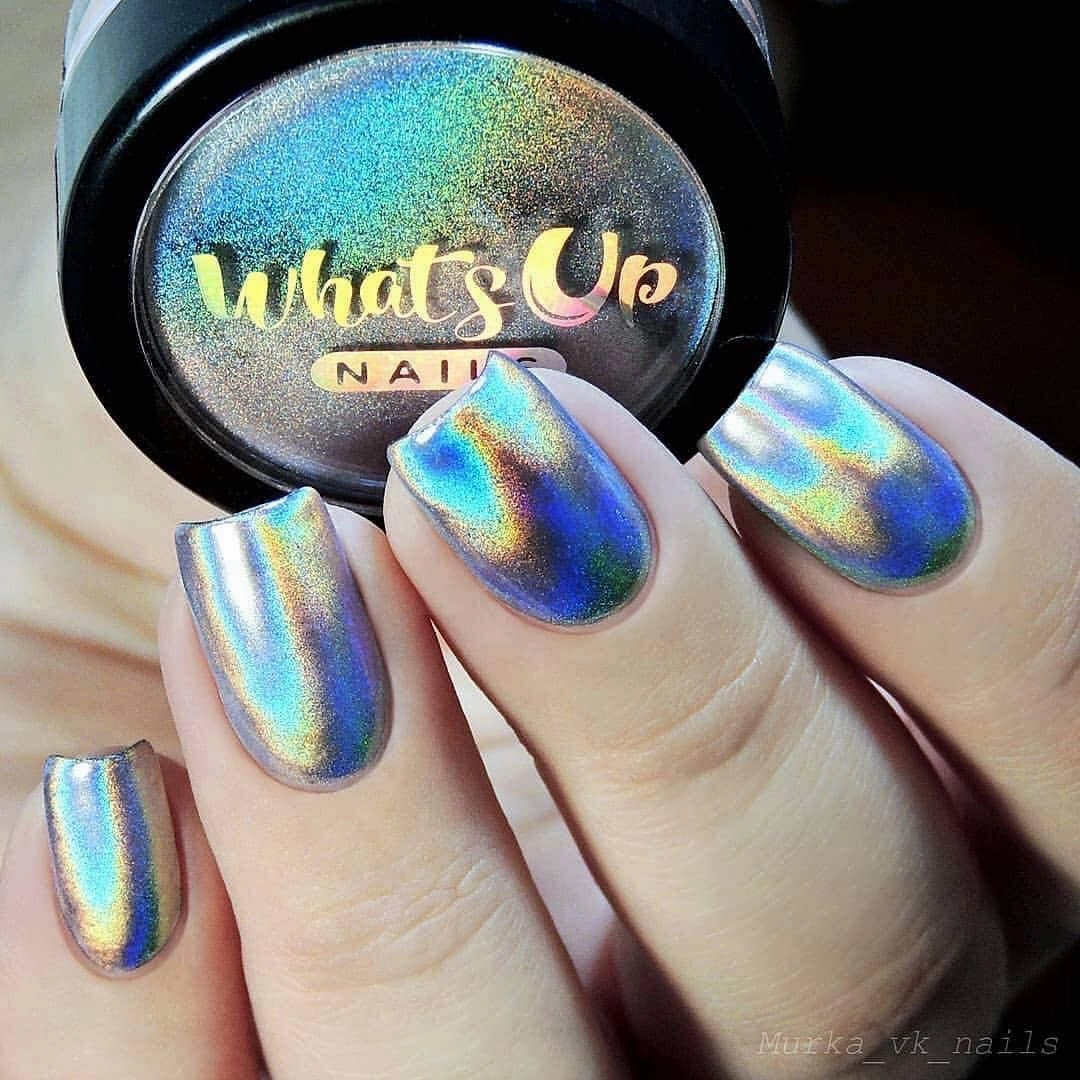 Whats Up Nails - Holographic Powder For Rainbow Unicorn Nails