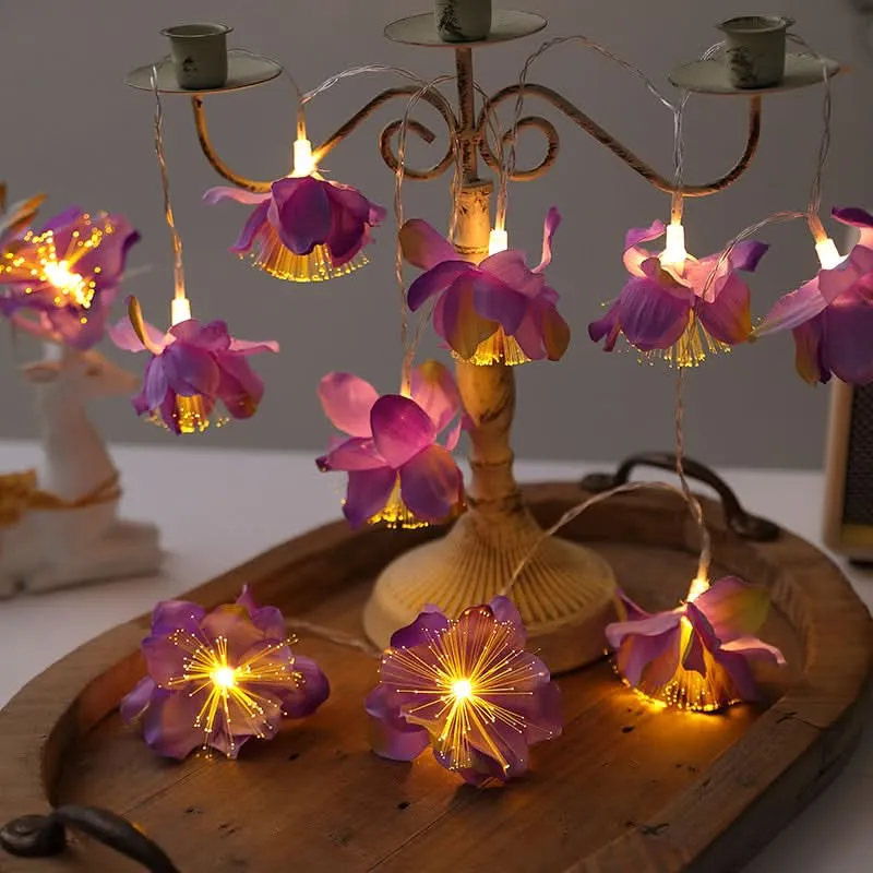 Whimsical Garden Fairy String Lights - 10 LED Flower-Shaped Decorative Lights