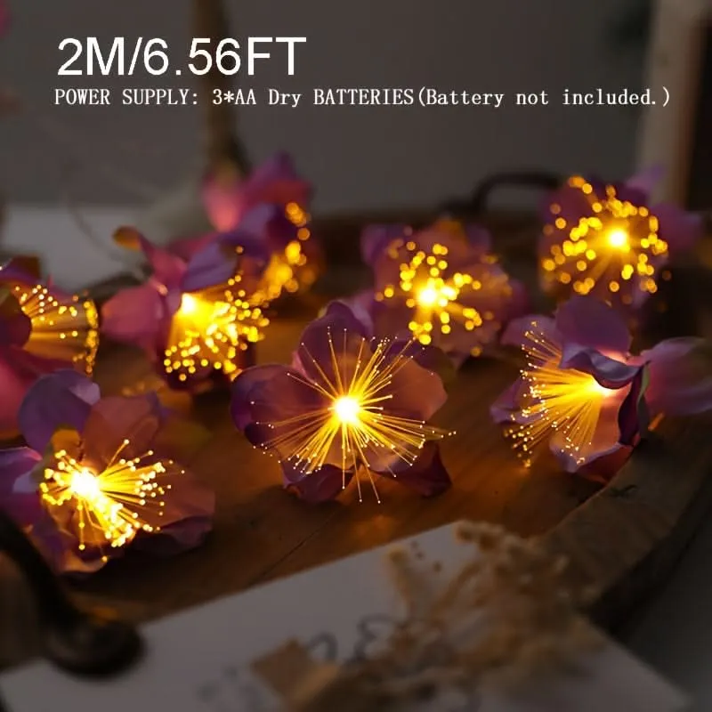 Whimsical Garden Fairy String Lights - 10 LED Flower-Shaped Decorative Lights