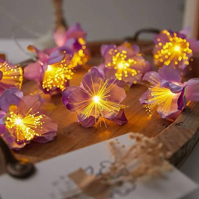 Whimsical Garden Fairy String Lights - 10 LED Flower-Shaped Decorative Lights