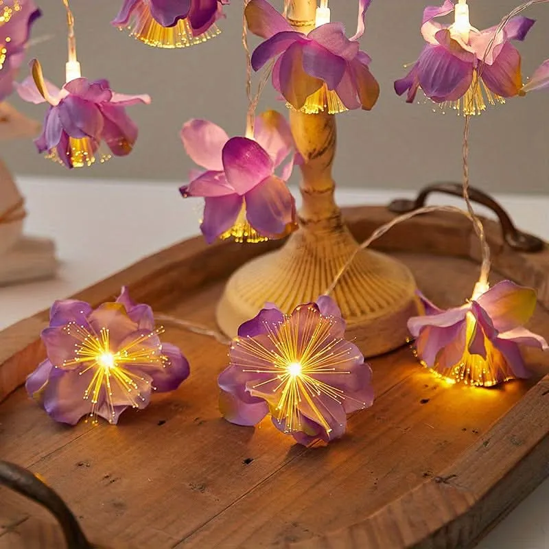 Whimsical Garden Fairy String Lights - 10 LED Flower-Shaped Decorative Lights