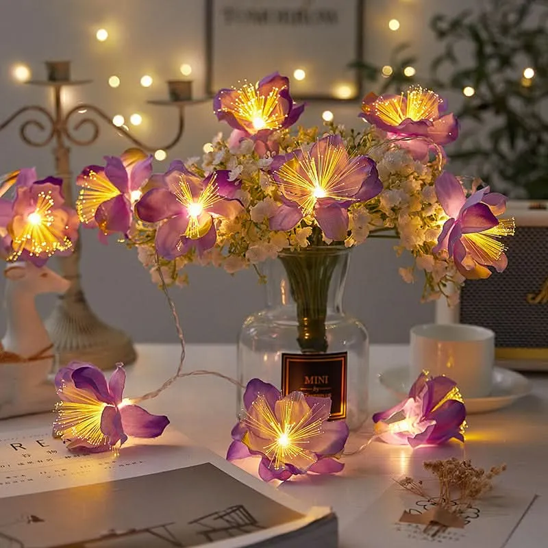 Whimsical Garden Fairy String Lights - 10 LED Flower-Shaped Decorative Lights