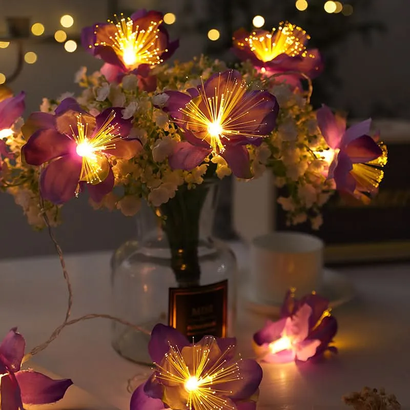 Whimsical Garden Fairy String Lights - 10 LED Flower-Shaped Decorative Lights