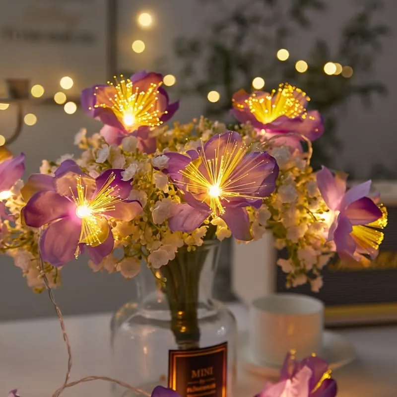 Whimsical Garden Fairy String Lights - 10 LED Flower-Shaped Decorative Lights