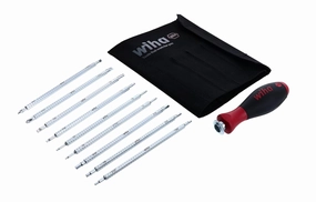 Wiha 28199 Drive-Loc VI Interchangeable Blade Set In Durable Pouch, 10 Piece