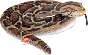 Wild Republic Snake Living Earth Burmese Python, Stuffed Animal, 60 inch, Plush Toy, Fill is Spun Recycled Water Bottles