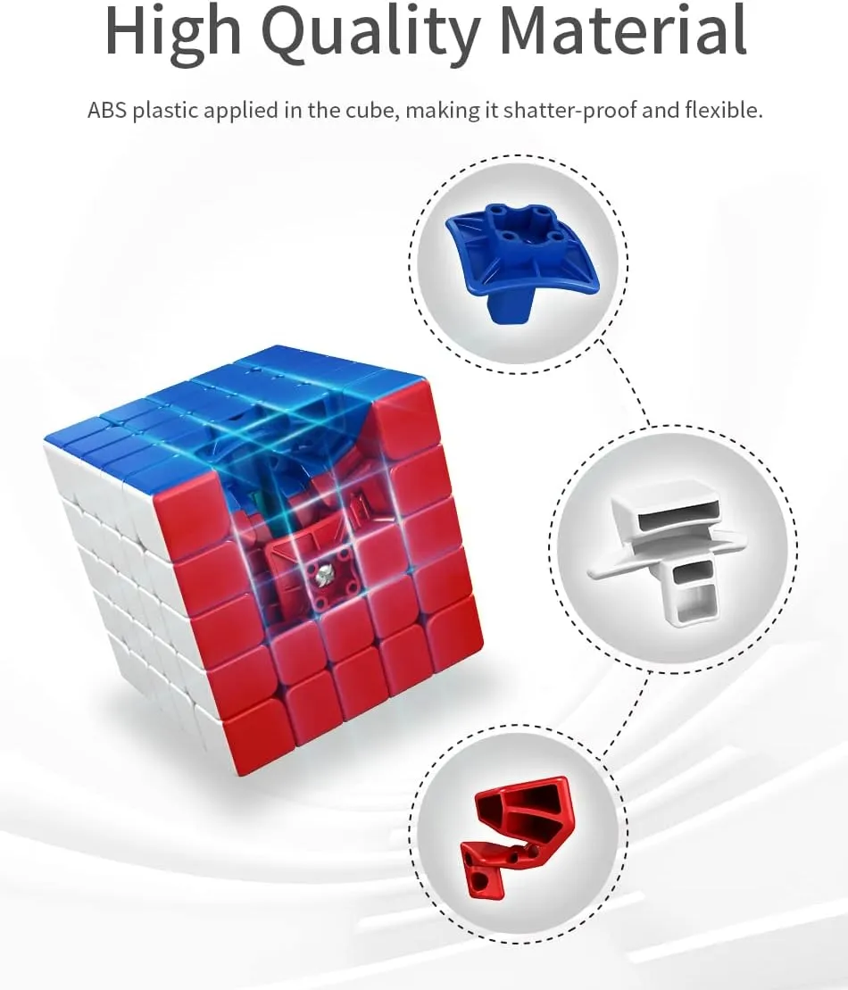 Willking Moyu Meilong 5x5 M Magnetic Speed Cube stickerless Moyu Meilong M 5x5 Puzzle Cubes 5x5x5