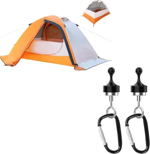 Winter Camping Tent - Lightweight & Waterproof Backpacking Tent & 2 Magnetic Camping Hooks, Heavy-Duty Tent Hanger Hooks with Magnet Clip