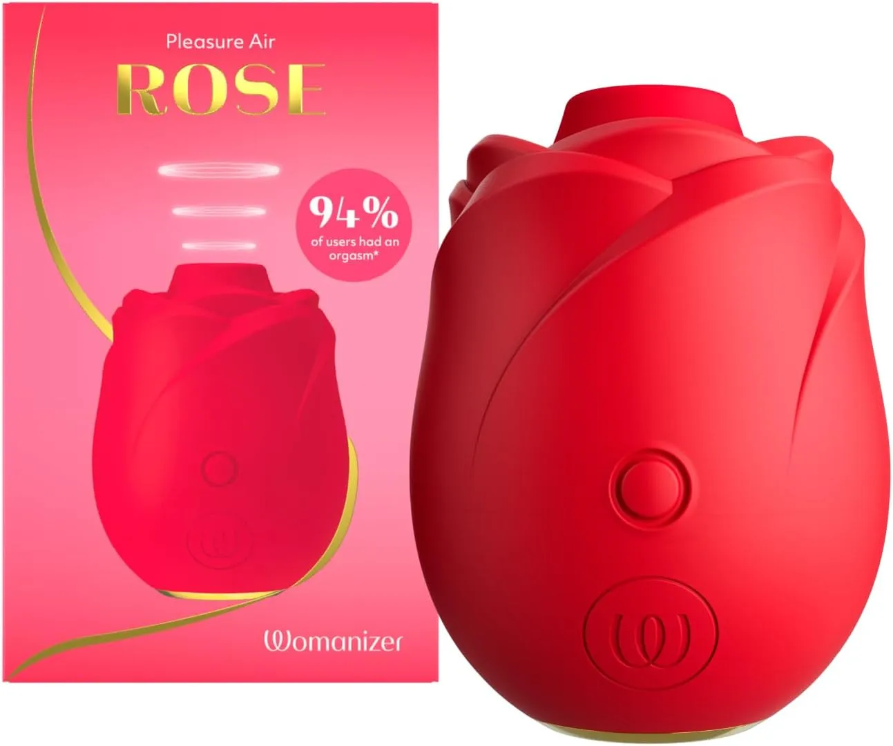 Womanizer Rose Clit Sucker Adult Sex Toys | 6 Intensity Levels & 4 Patterns | Suction Clitoris Vibrator for Woman & Couples | Vibrating Rose Toy for Women | Sucking Vibrator Clitoral Stimulator