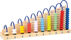 Wooden Abacus by Small Foot – Classic Educational Counting Toy Bead Counter – Early Learning Logic, Quantities, Addition, Subtraction – Develops Motor Skills and Logical Thinking - Age 4  Years