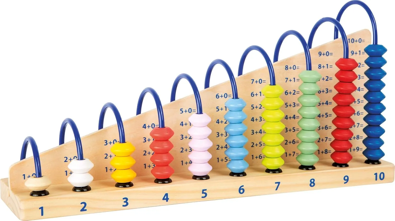 Wooden Abacus by Small Foot – Classic Educational Counting Toy Bead Counter – Early Learning Logic, Quantities, Addition, Subtraction – Develops Motor Skills and Logical Thinking - Age 4  Years